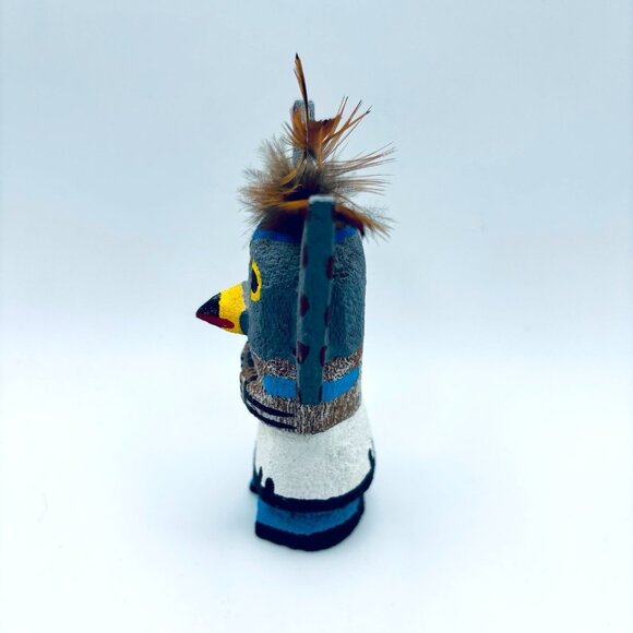 Vintage Native American Wooden Kachina Hand Painted Owl Doll Artist Signed RARE! - Picture 5 of 8